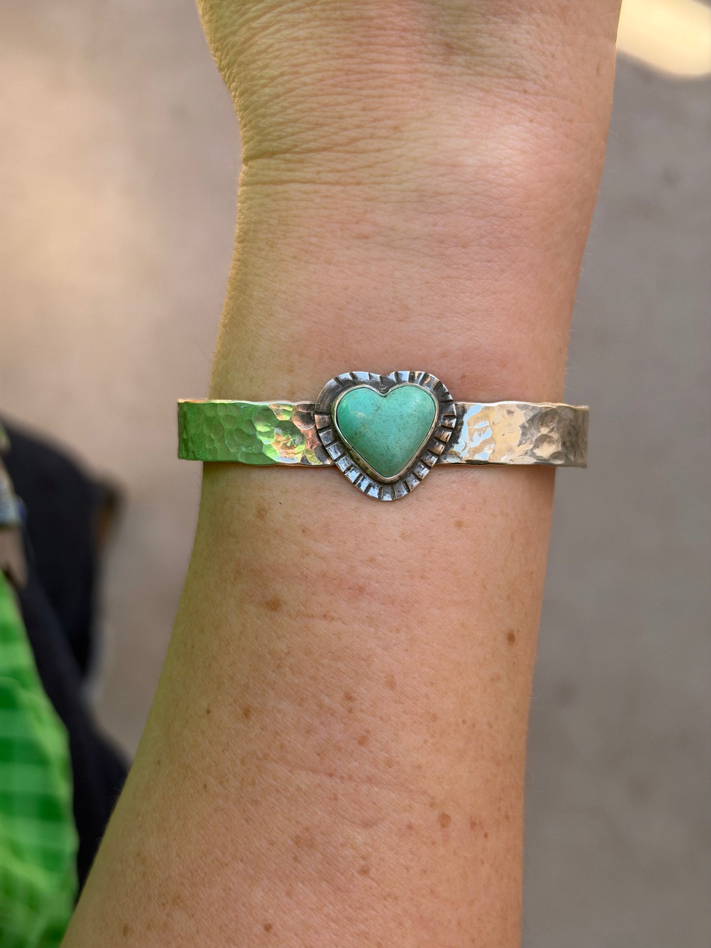 Hammered Heart Cuff - 3