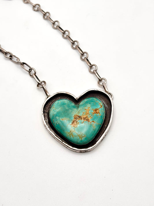 Kingman Heart Necklace - Green