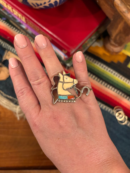 Horse Inlay Ring