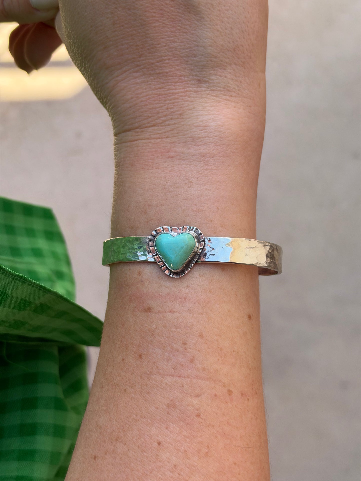 Hammered Heart Cuff - 1